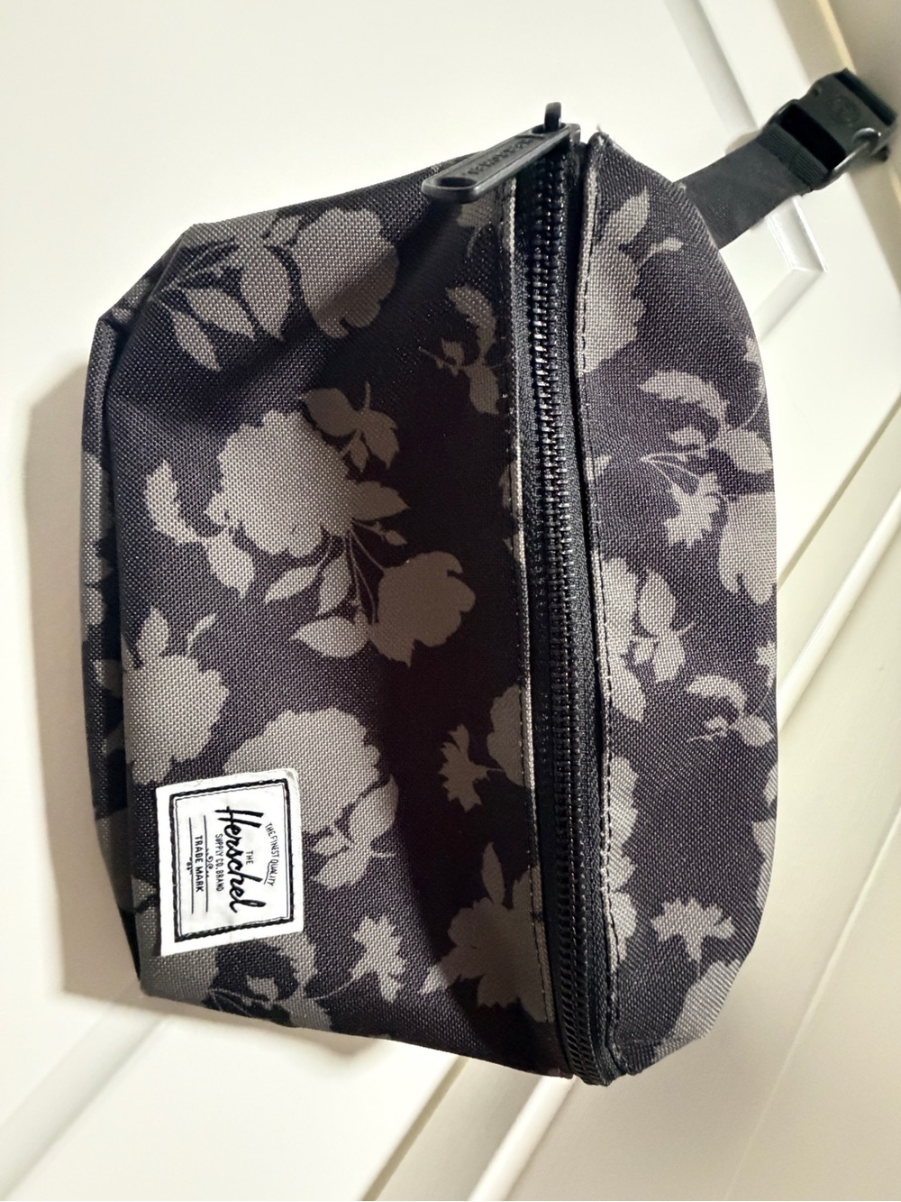 Herschel Supply Company Black and Gray Floral Belt Bag